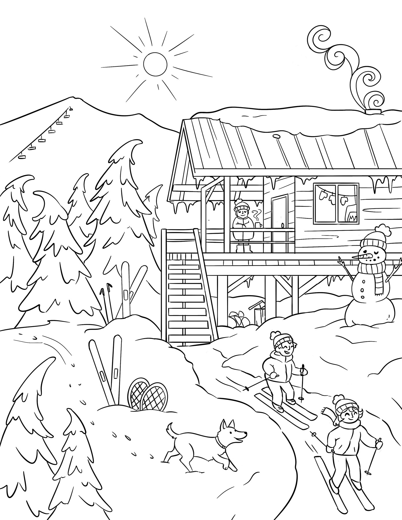 Coloring sheet illustration